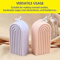 Vista 6 de Moldes de vela de arco iris 3D de silicona, moldes de vela de arco iris para hacer velas, aroma, cera de soja, jabón hecho a mano, polímero
