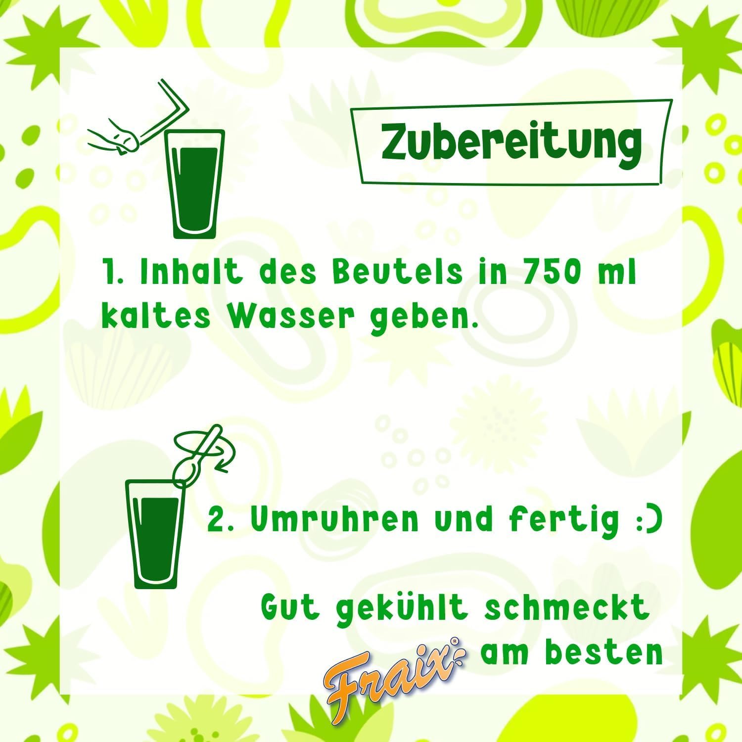FRAIX Bebidas en polvo Waldmeister, paquete de 150 unidades (150 x 100 g), polvo refrescante instantáneo con sabor floral, polvo de fruta perfecto para pícnic, fiesta de cumpleaños