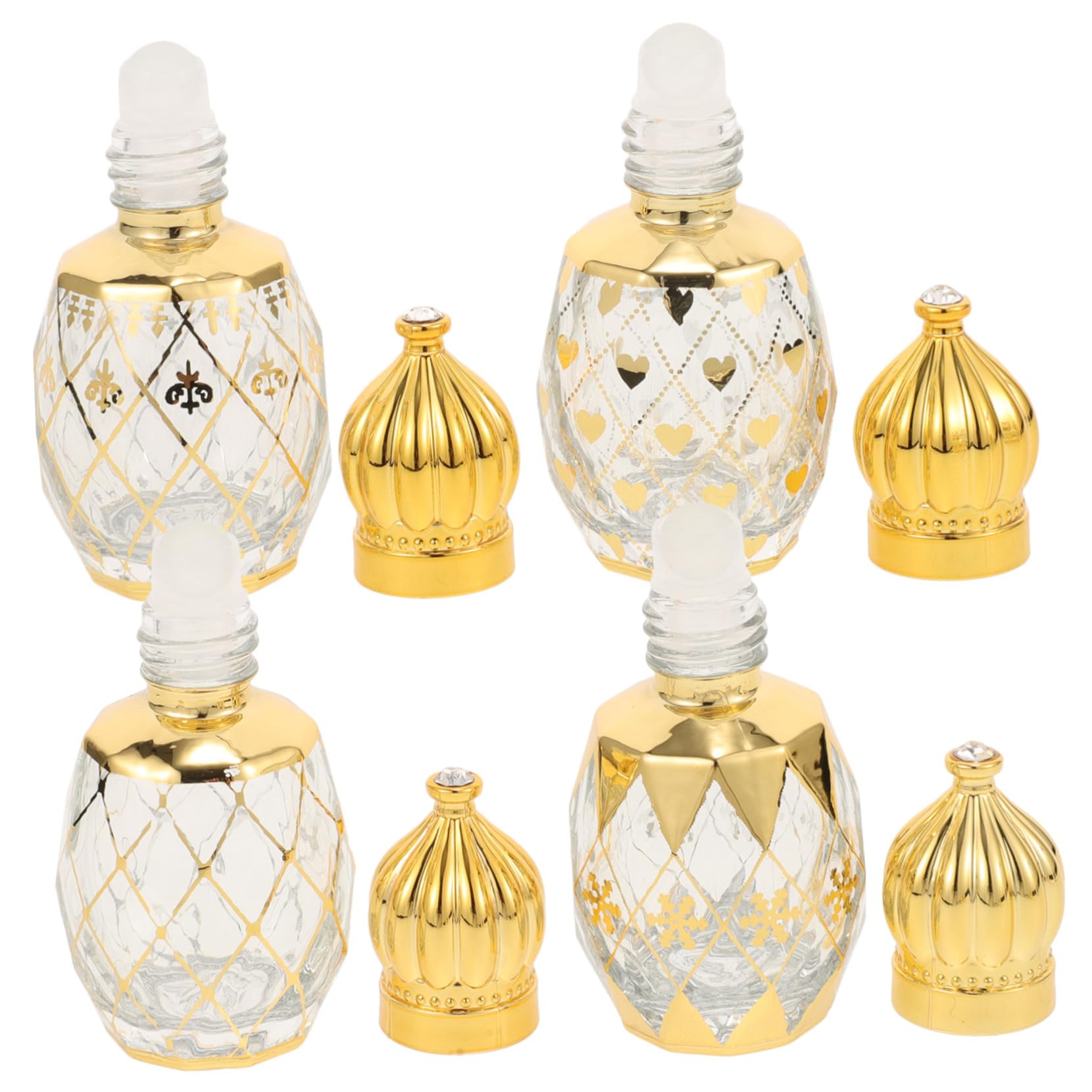 PRETYZOOM 20 Piezas Frasco cuentagotas de aceite esencial Botella de perfume portátil Botella de perfume reutilizable botellas de botellas de aceite esencial de rodillos Vidrio