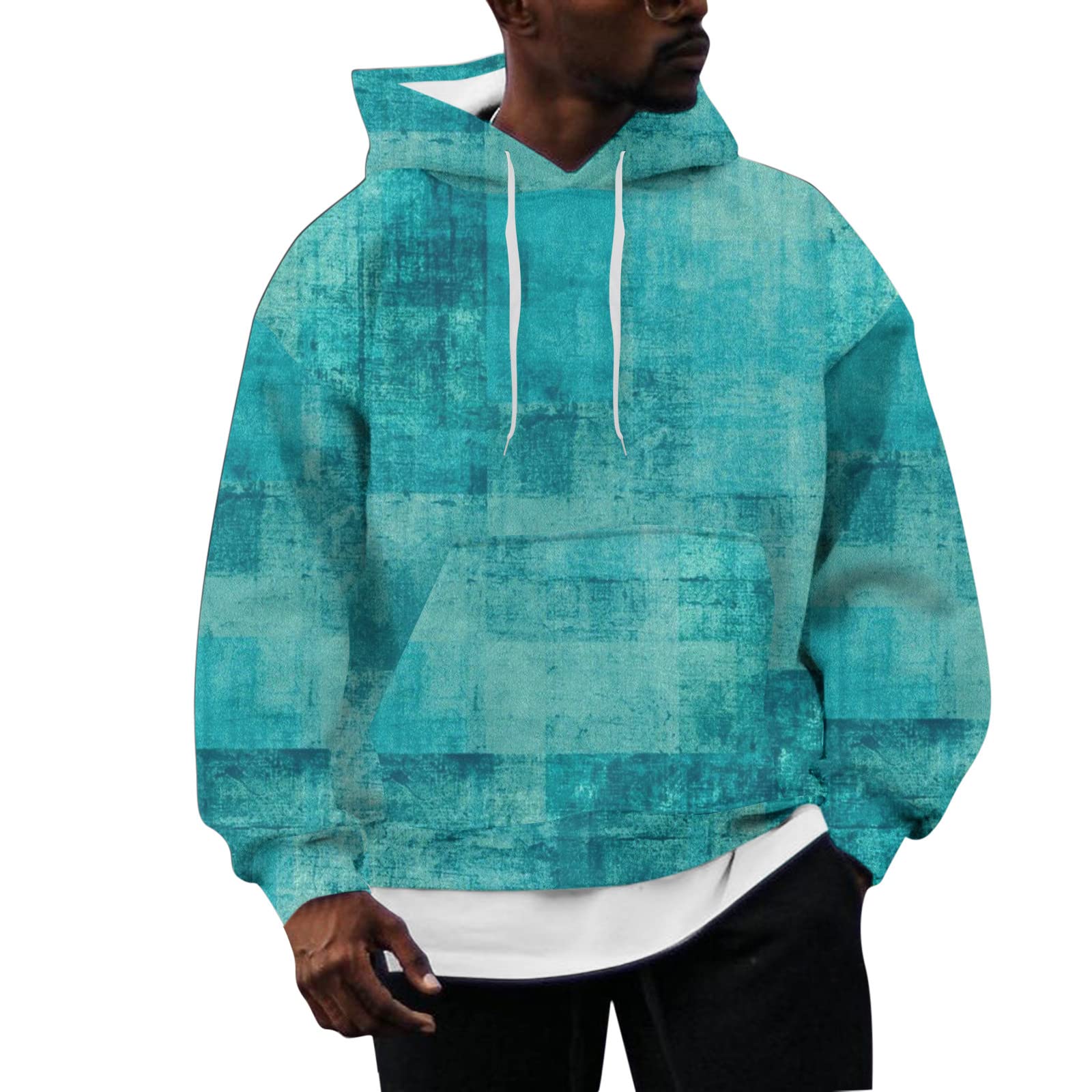 Genérico Sudaderas con Capucha para Hombre Sudadera con Capucha para Hombre Sudadera Hombres Des Y Altos Suéteres, Chalecos Y Sudaderas Chaqueta De Franela Forrada Acolchada De Manga Larga