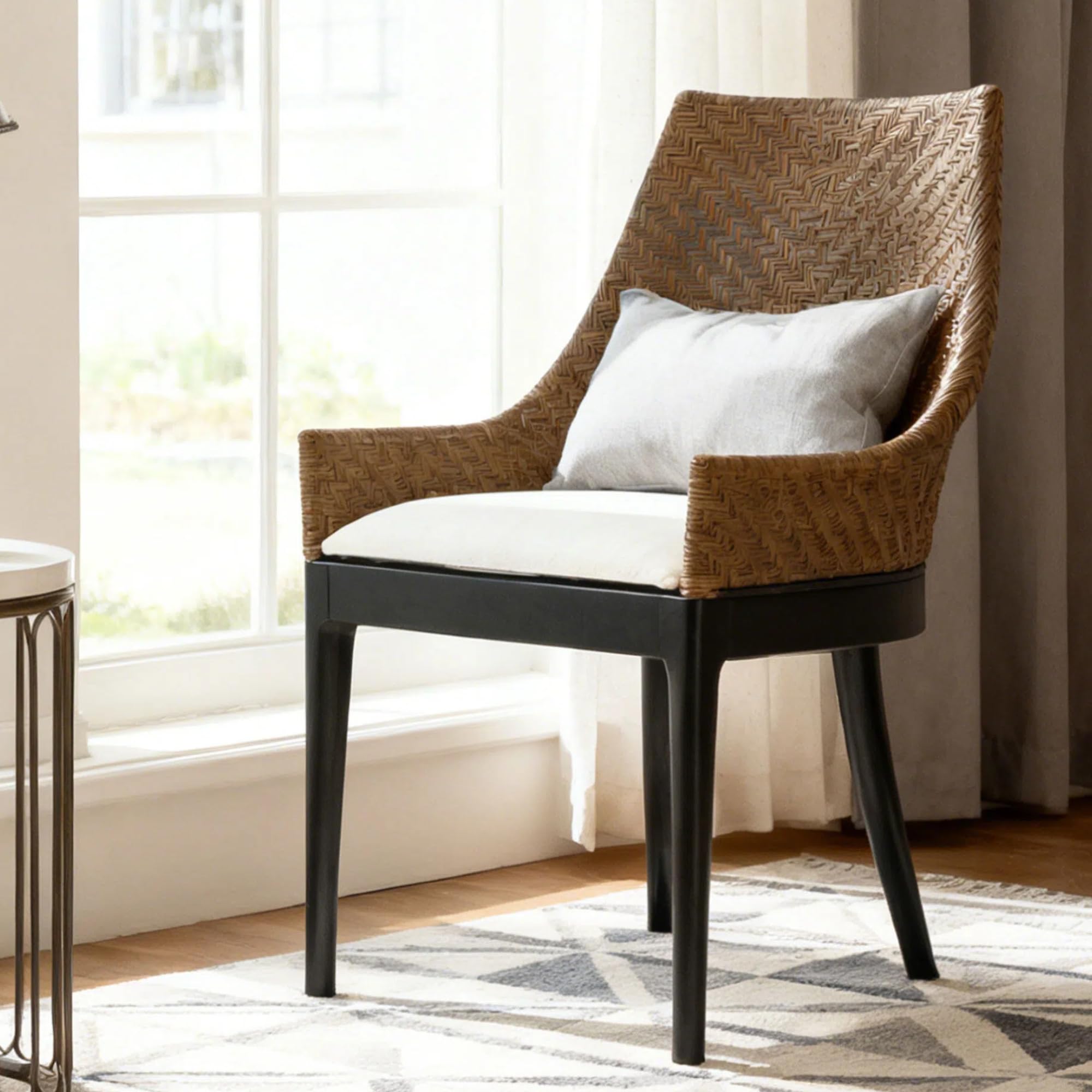 DUHOME Natural Rattan Accent Chair
