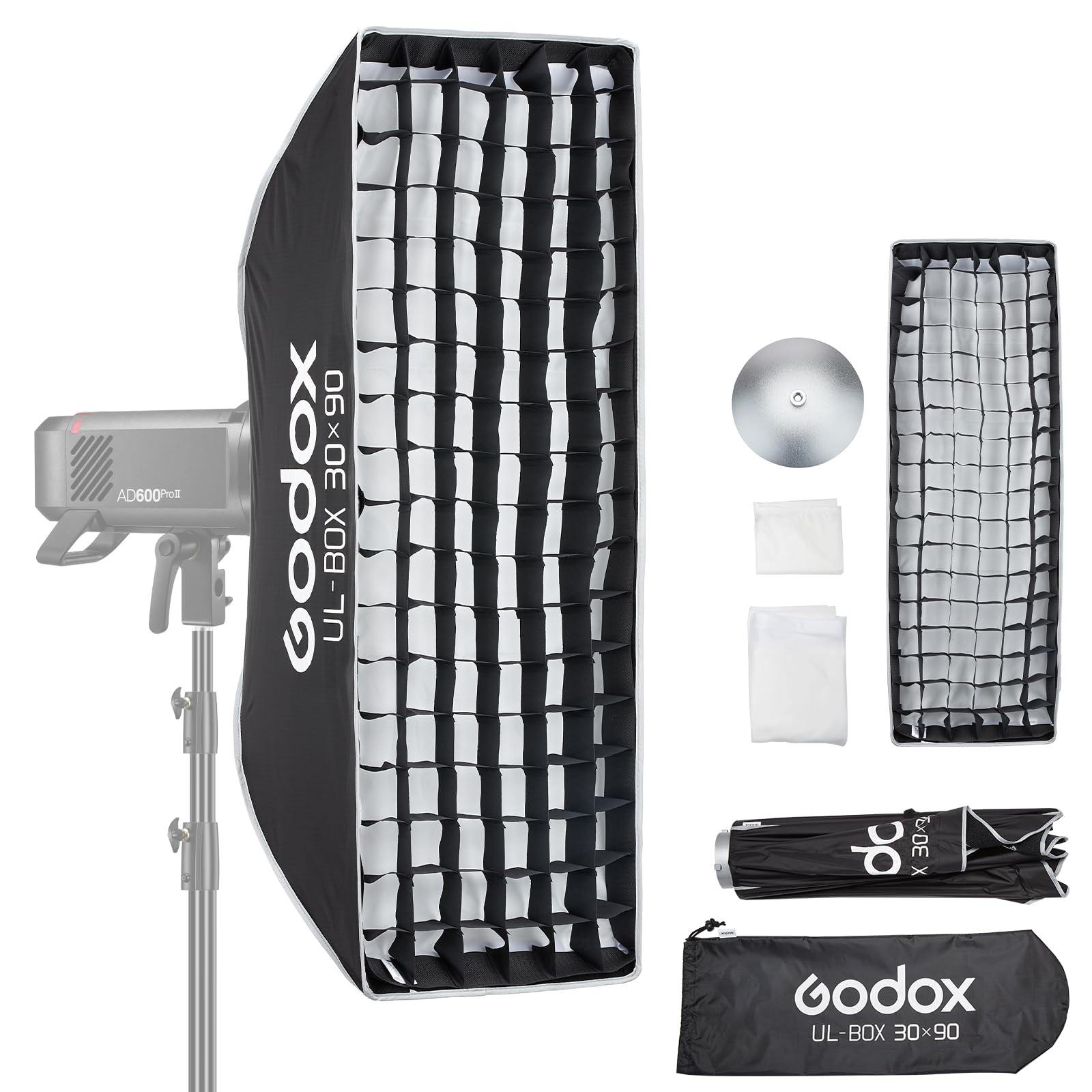 Softbox à montage rapide Godox 30 * 90 cm pour éclair continu et monolight - 7