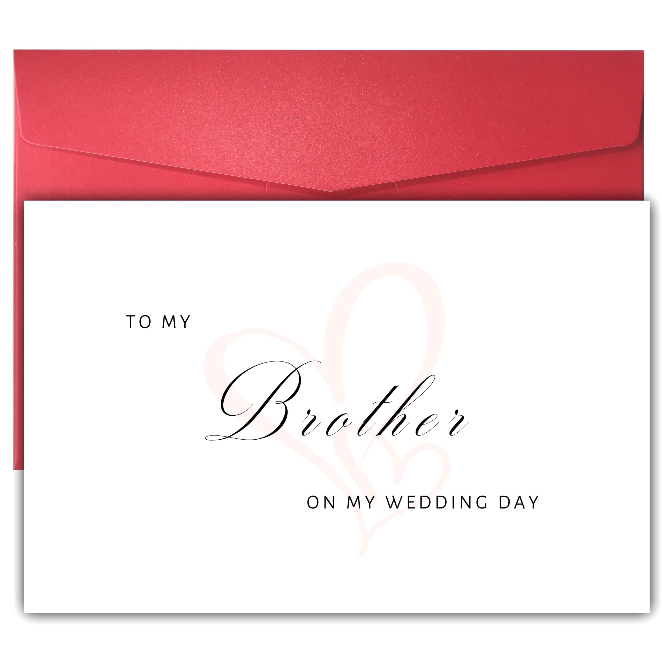 YIWANSIN Heartfelt Wedding Card for Brother, Thank You Card for Brother On My Wedding Day, To My Brother On My Wedding Day Card, Brother Wedding Card