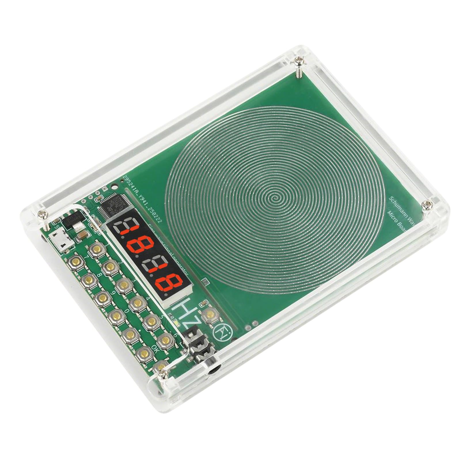 Frequenzgenerator V2 mit einstellbarer Frequenz 0,1 Hz bis 30 kHz, Schumann‑Resonanz 7,83 Hz für Stressabbau, Meditation und verbesserten Schlaf, USB‑ und DC‑Stromversorgung