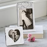 MARIPOSA Small Square Open Heart Frame | Silver | Brillante | Frames | Decorative Photo Frames | Recycled SANDCAST Aluminum | Handmade in Mexico