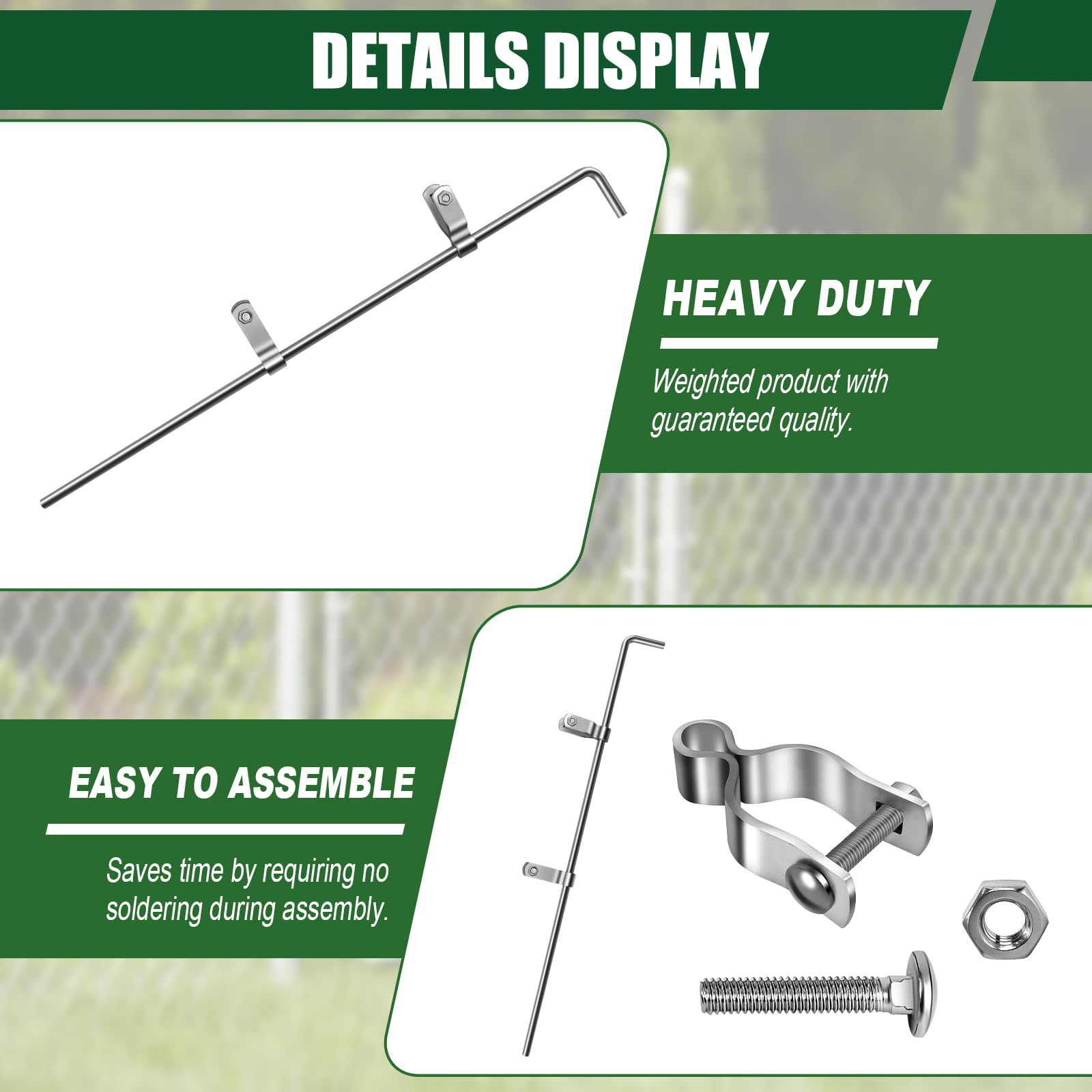 Drop Rod Kit Snapklik.com : Chain Link Gate Drop Rod Kit 1-3/8