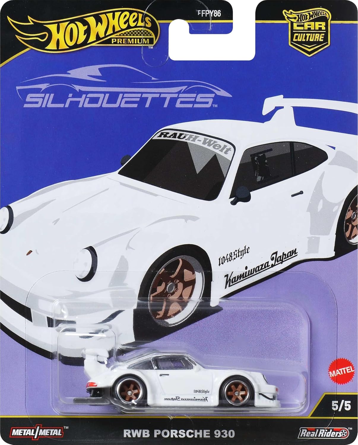 ホットウィール シルエッツ（SILHOUETTES）6台セット RWB 930 Hot Wheels Premium RWB Porsche 930 Car Culture Silhouettes Series
