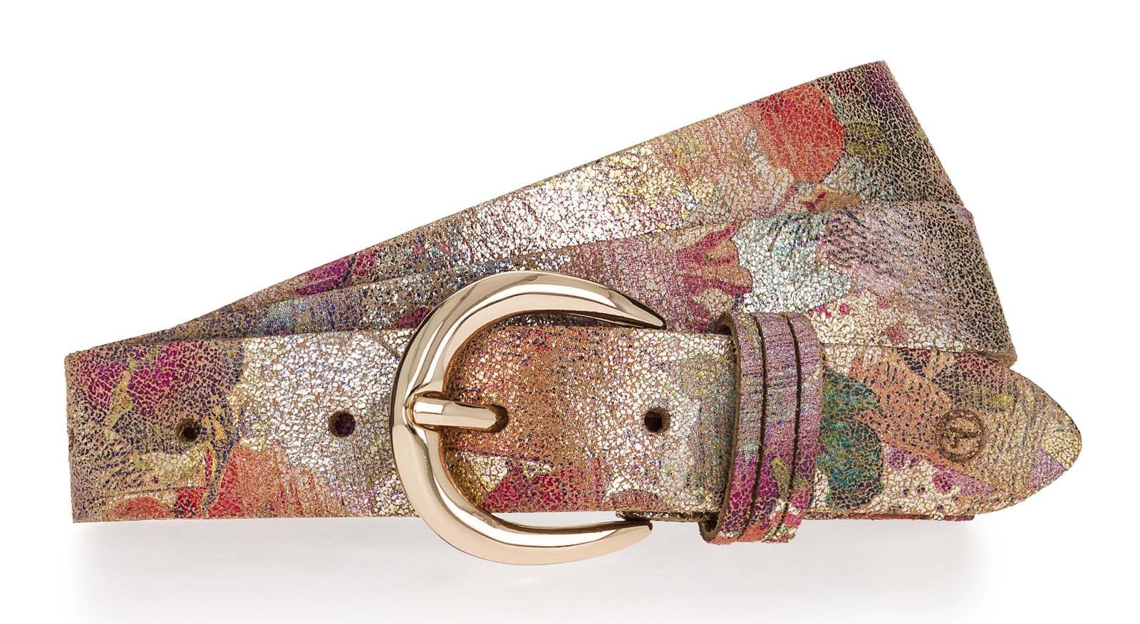 Tamaris Leather Belt W80 Multicolour – Gold, Multicolour - Gold, W80