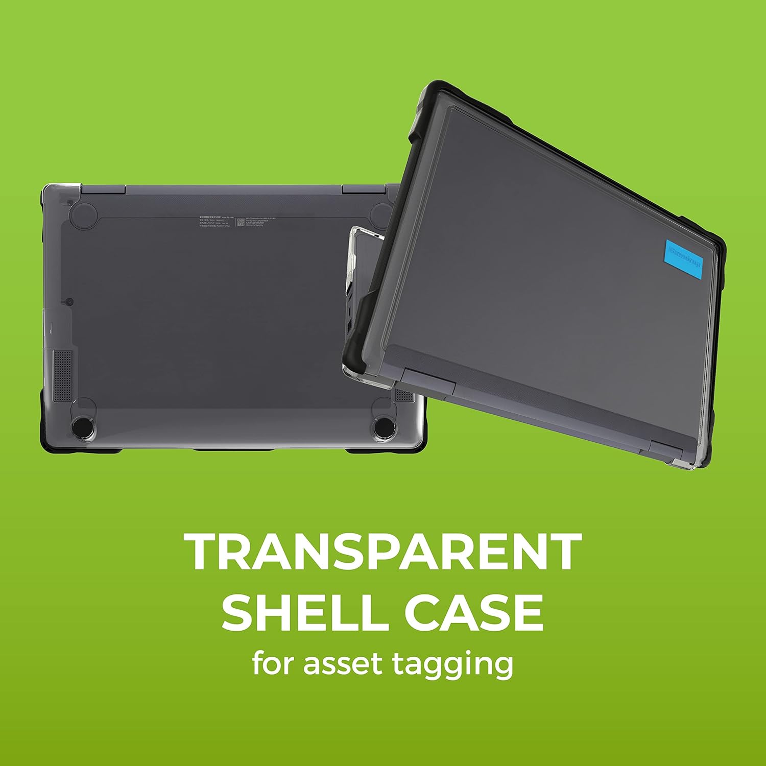 Gumdrop SlimTech Custom Case Fits HP Chromebook x360 11 G3 EE (2in1) - Lightweight Protection, Rubberized Thread on Sides, Seamless Asset Tagging, Embelishment Friendy for School or Work - Black