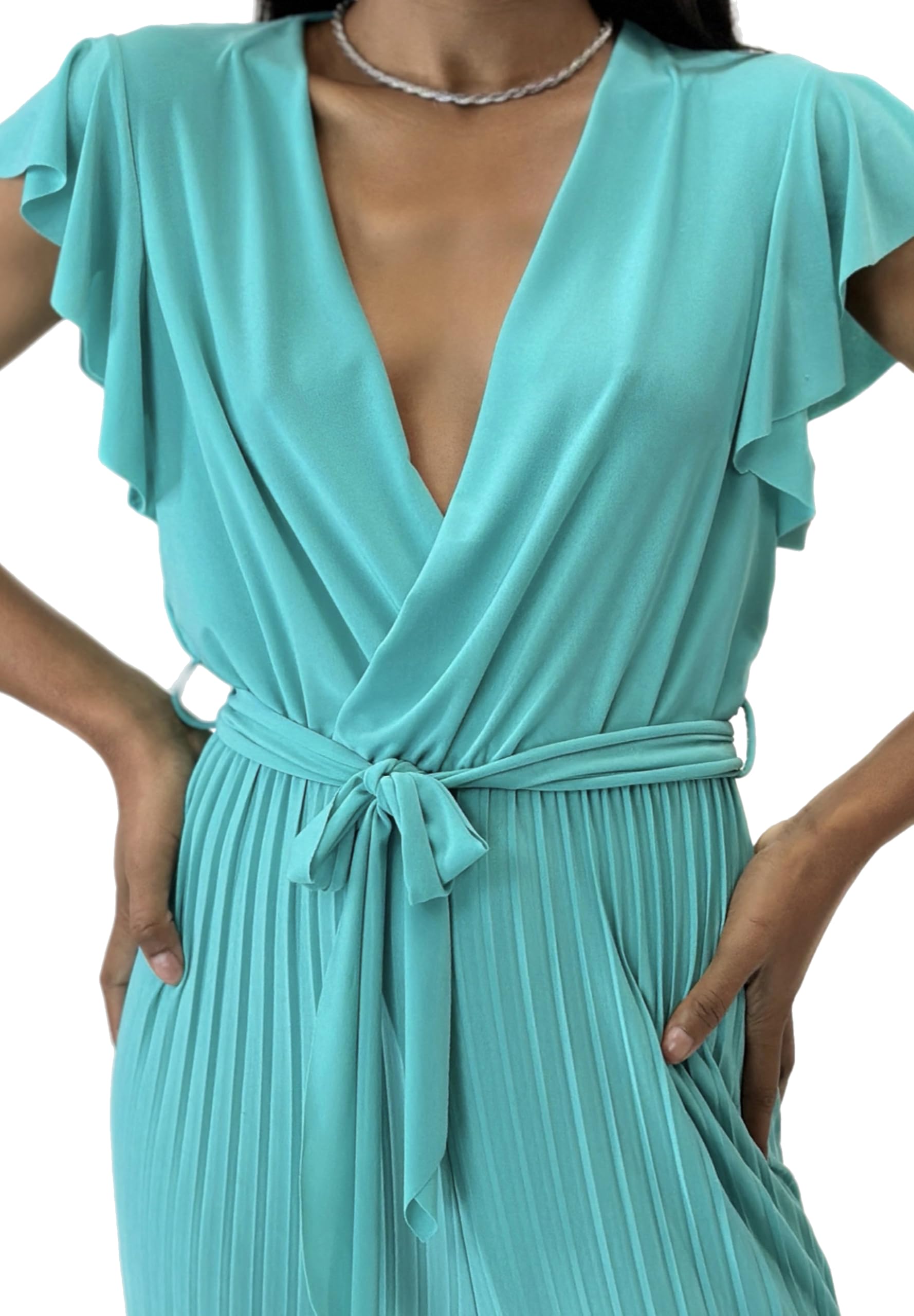 Elara Damen Jumpsuit V-Schnitt