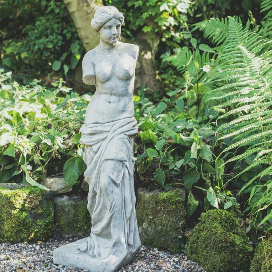 Discount Garden Statues Grey 1M Tall Classic Venus Di Milo Style Stone Cast Garden Statue By Dgs