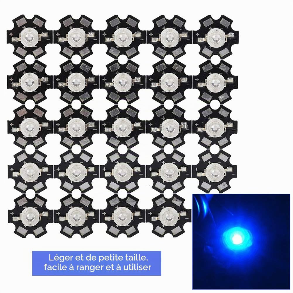 25 Pièces LED Haute Puissance - Perles De Lampe 3W Pour Appareils D'éclairage DIY
