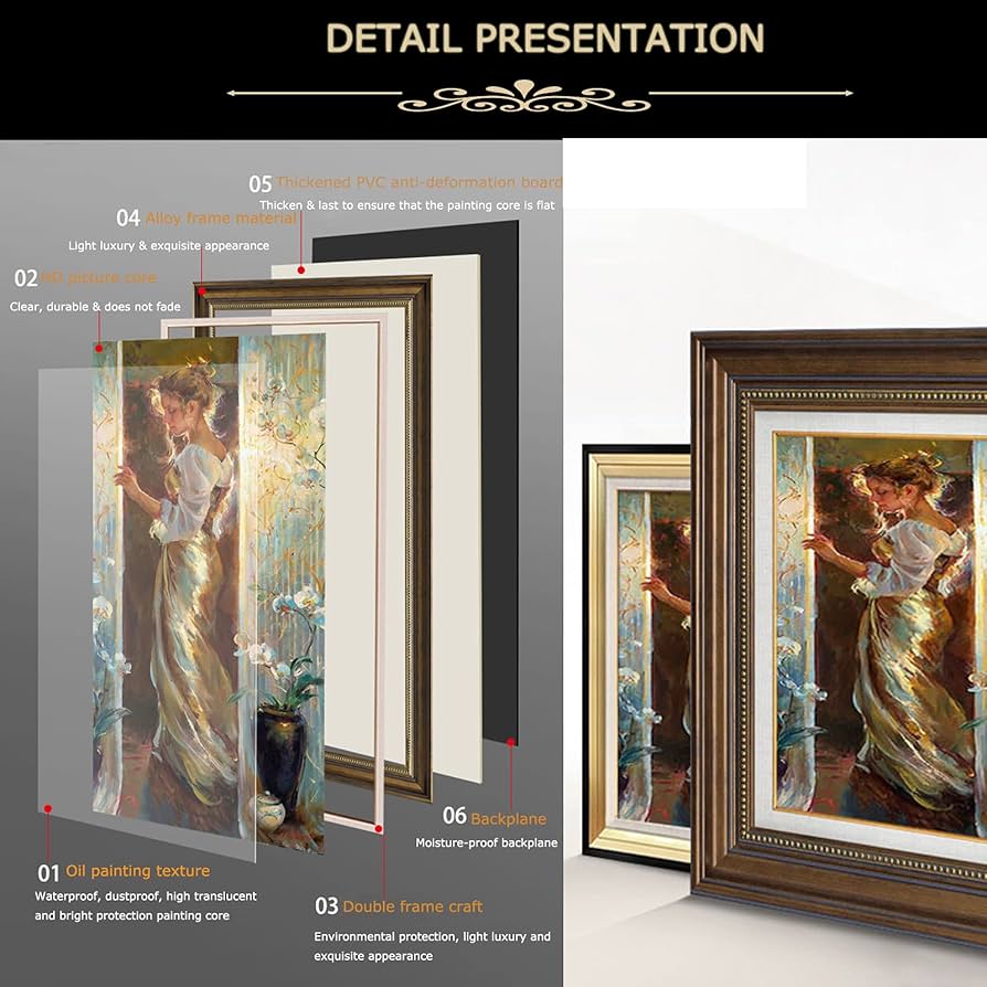 【油絵】静物画 女の子 人形 額縁 絵画 飾り絵 インテリア Amazon.co.jp: 油絵の女の子のアートパネル壁掛け絵，アート