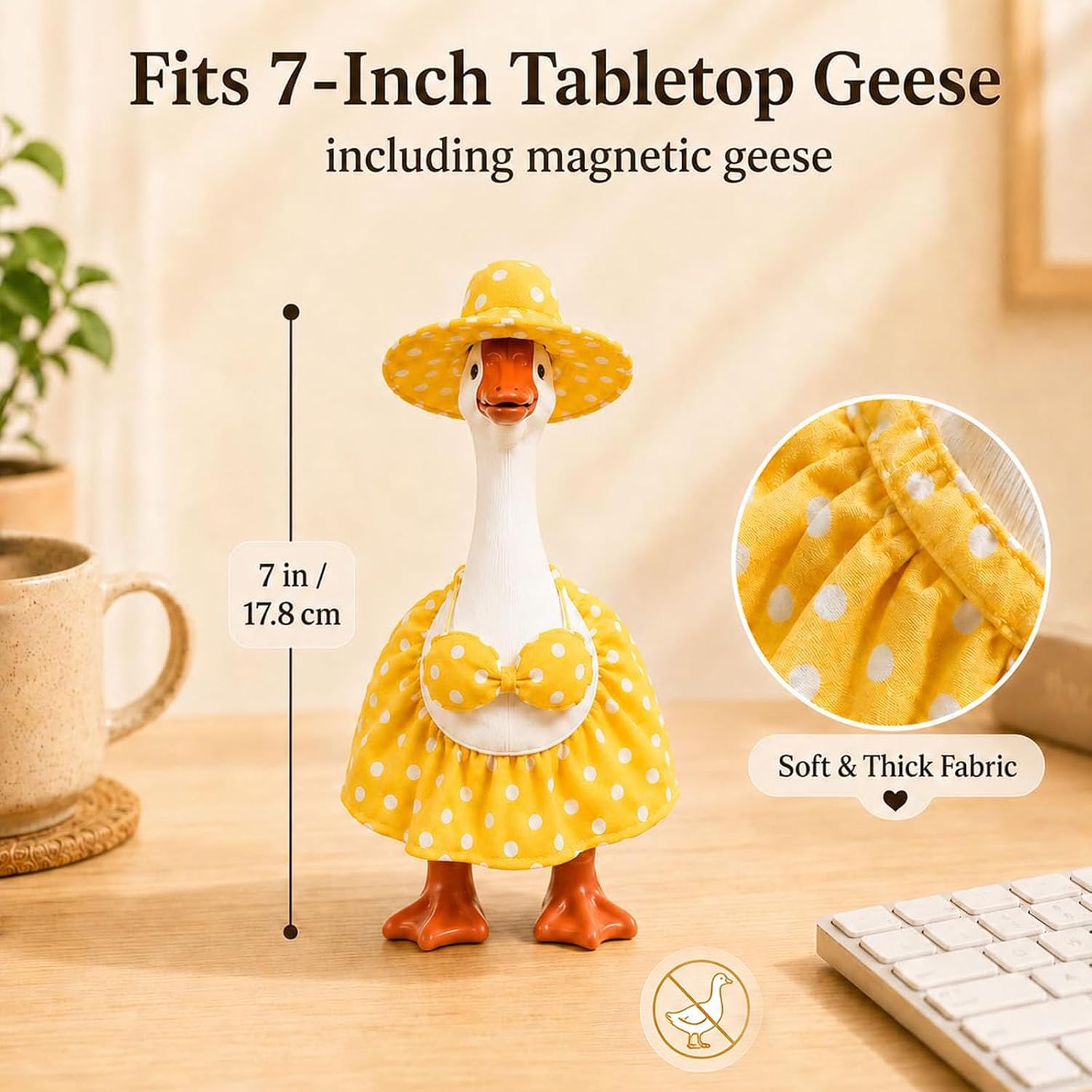 7 inch Desk Goose Outfits,8-Pack Seasonal Goose Clothes | Mini goose clothes for summer,4th of July, Halloween,Fall & Christmas,For Office, Shelf & Table decor.Goose not included. thumbnail