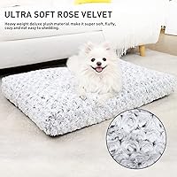 Vista 2 de KSIIA Cama lavable para perro, cama de lujo para perros, cómoda almohadilla antideslizante para mascotas, para razas de perros grandes, jumbo, Gris