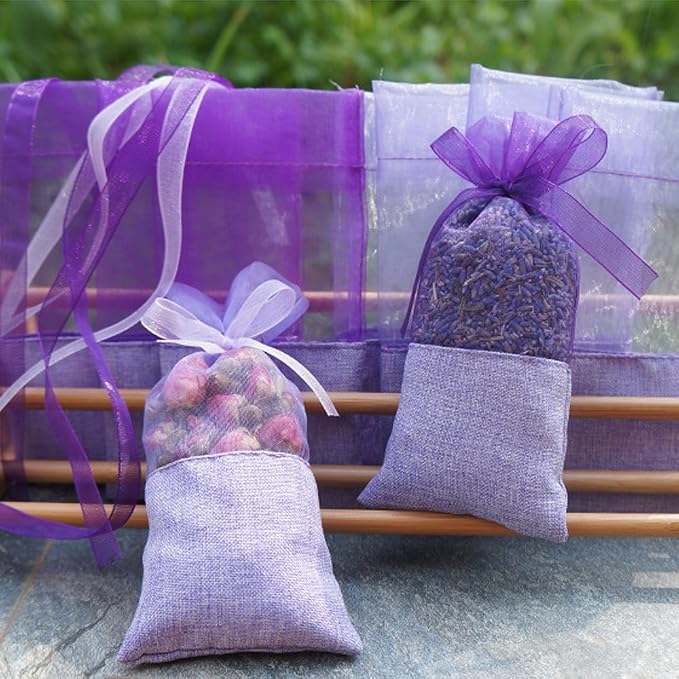 Bolsas de tela LoZom para lavanda 24 piezas miniatura 4