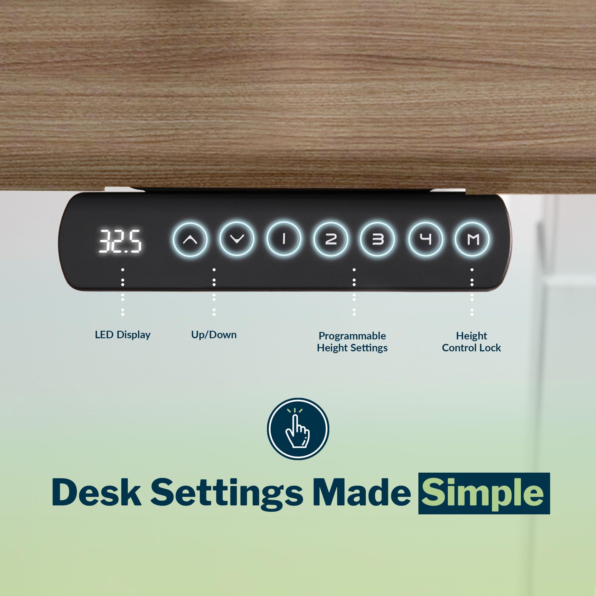 Vari Command Center Electric Standing Desk 120 Curved Sit-Stand Gaming Desk Corner Workstation for Triple Monitors Sloped Front — view 6