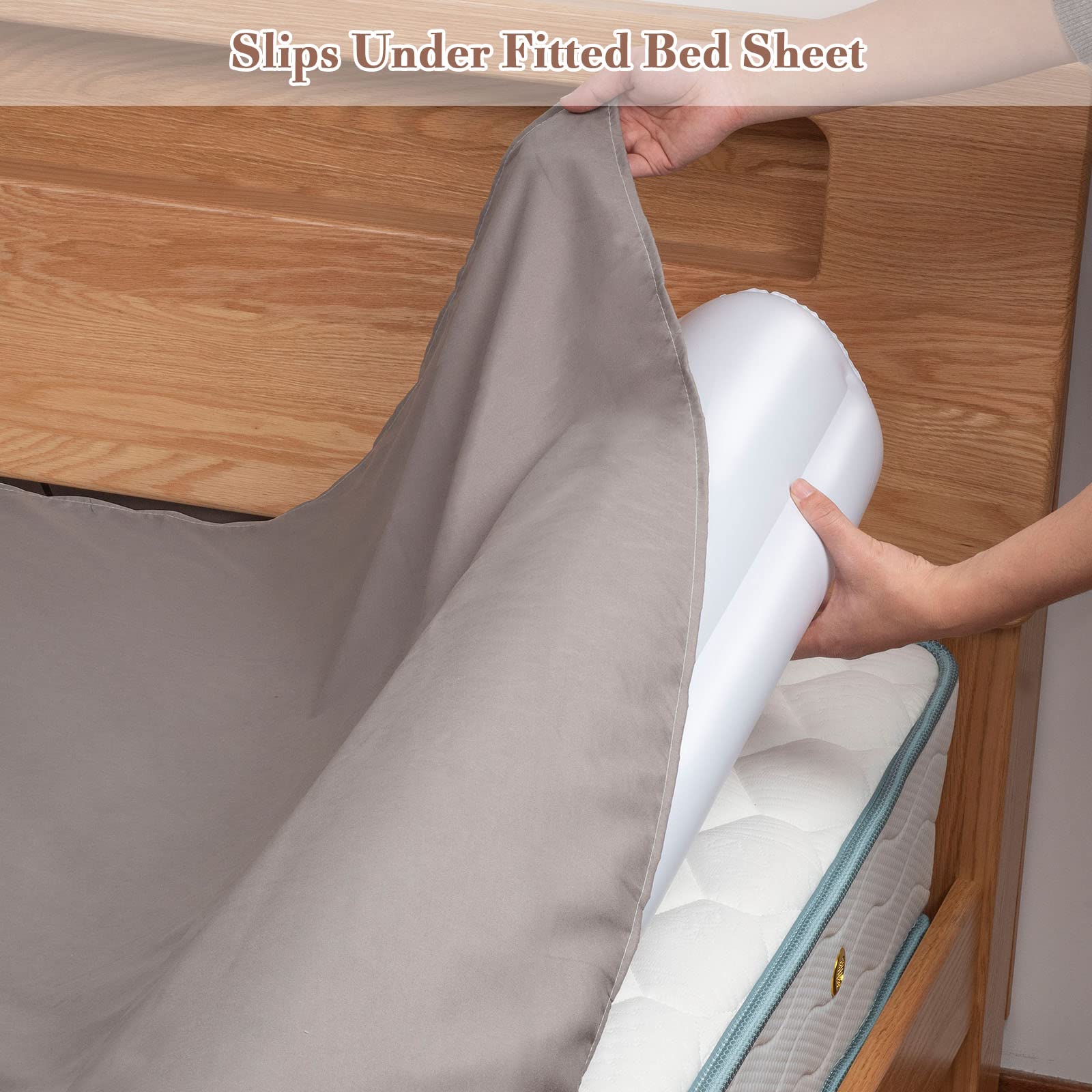 Lot De 2 Barrières De Lit Gonflables Pour Bébé - Antidérapantes - Pompe à Main Incluse - Pour Lit Simple Ou Double