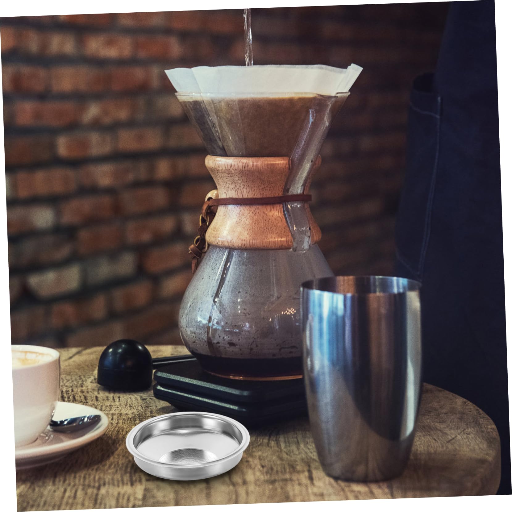 LABRIMP Stainless Filter Cup Espresso Strain Cup Ultra-fine for Coffee Brewing and Easy to Clean
