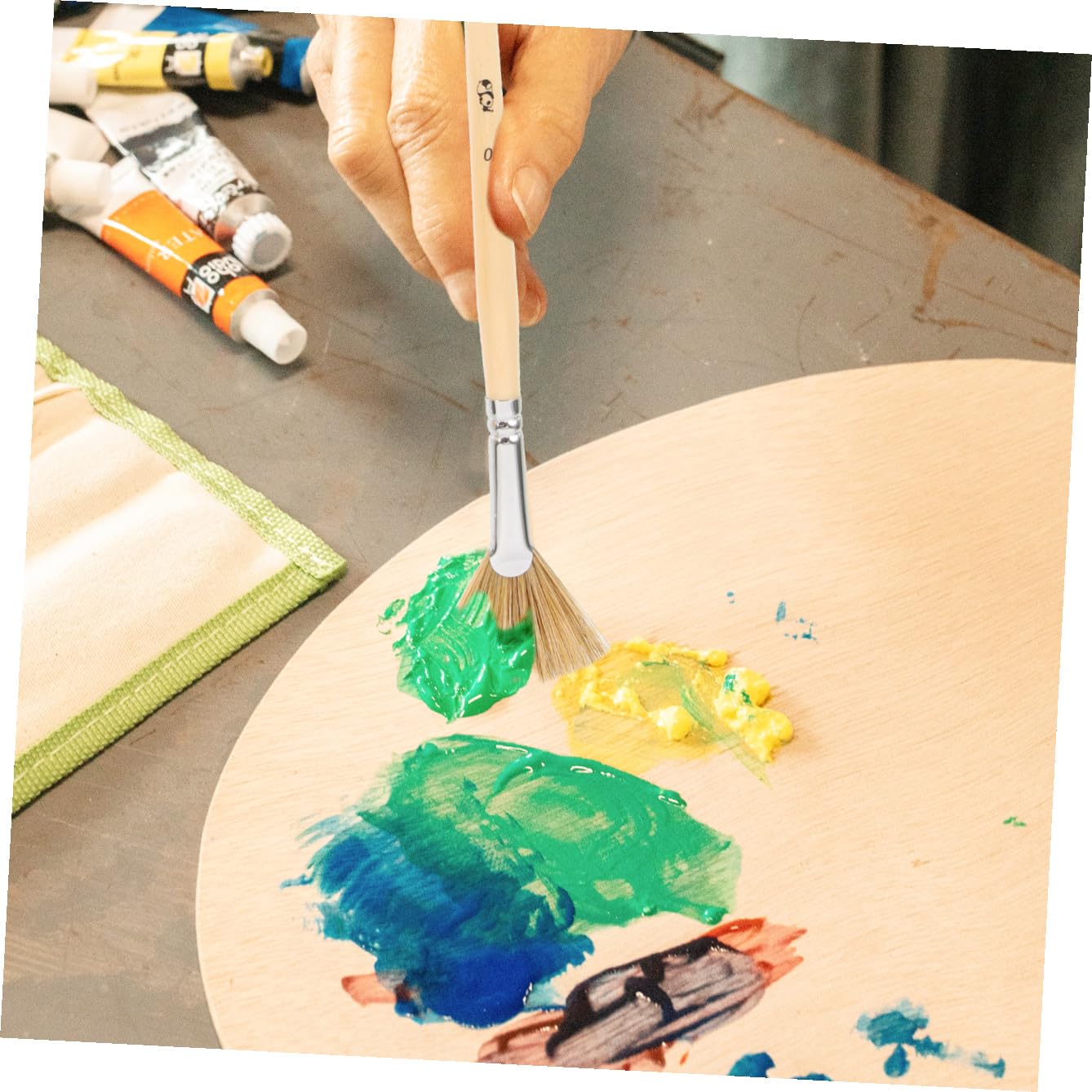 Lurrose Kit De 4 Pinceaux Aquarelle Portables Multifonctions Design Ergonomique Résistant À Lusure pour La Pratique Artistique Quotidienne Et Les Projets Scolaires 6 Pièces X 4