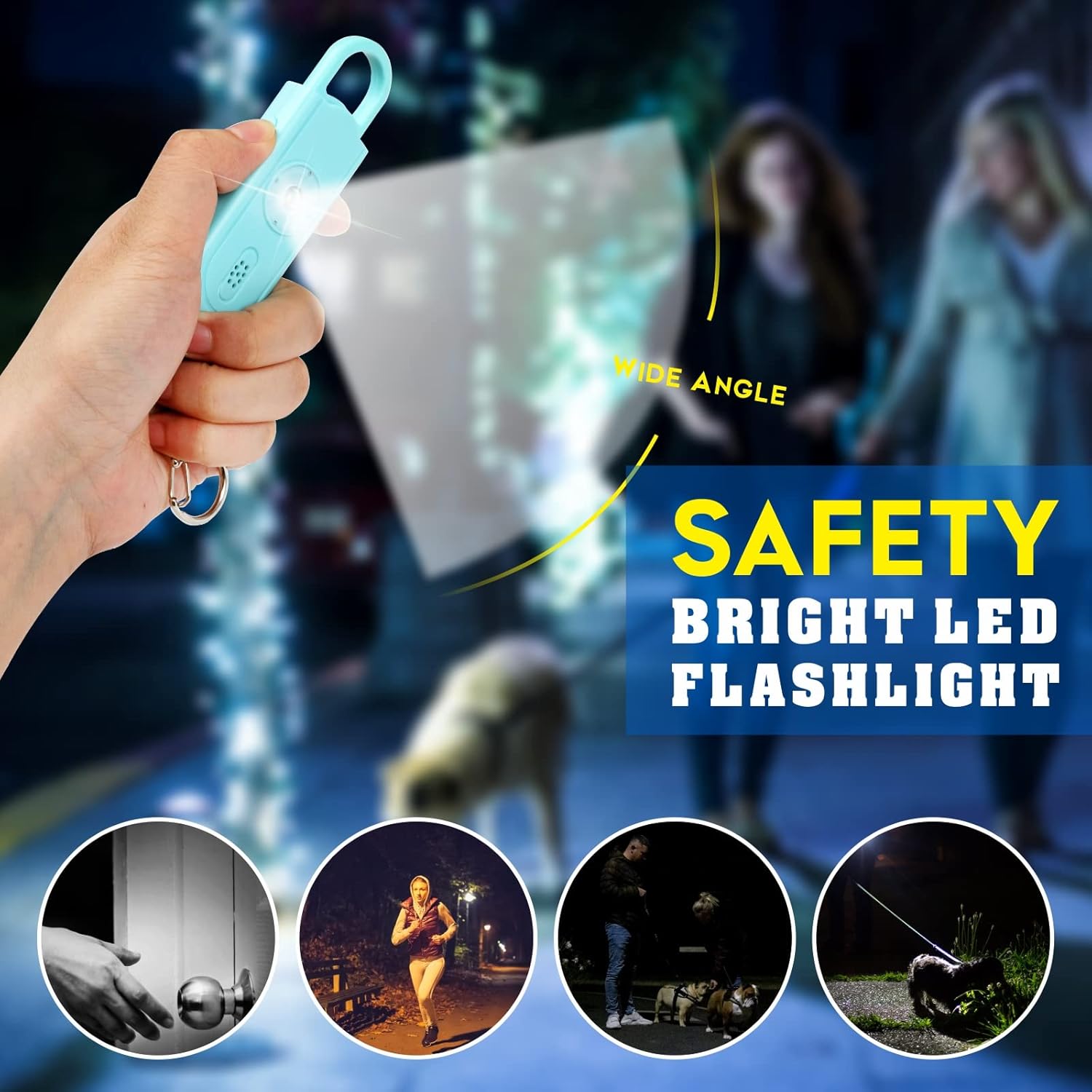 Safe Sound Personal Safety Alarm for Women, 130 dB Loud Siren with Strobe LED Flashlight, Softvox Safety Alarm Keychain Helps Women, Men, Children, Elderly Emergency Call : Electronics