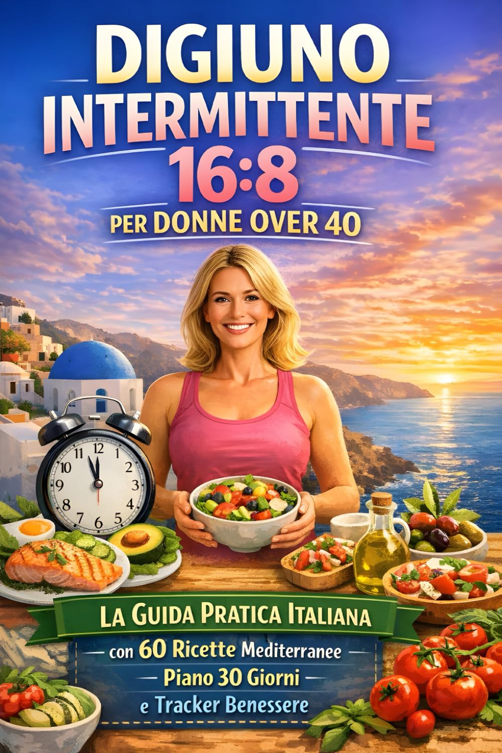Digiuno Intermittente 16:8 per Donne Over 40: La guida pratica italiana con 60 ricette mediterranee, piano di 30 giorni e tracker benessere per ritrovare energia, equilibrio e leggerezza senza stress