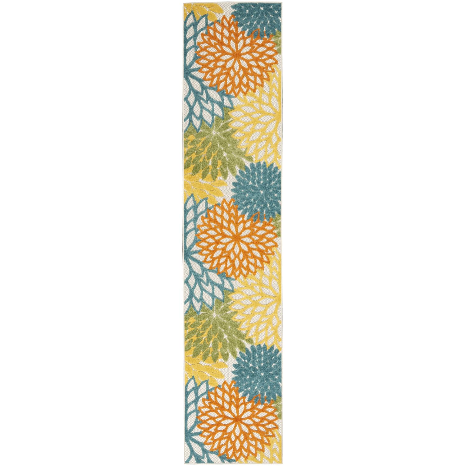 Nourison Aloha Indoor/Outdoor Floral Turquoise Multicolor 2'3