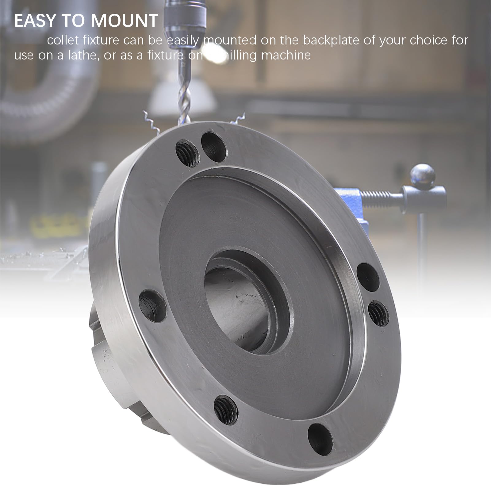 ER32 Collet Chuck, CNC Lathe Collet 3.94 Pulgadas de 100 Mm de Diámetro, Acero Al Carbono Compatible con Torno y Fresa, Accesorios de Piezas de Enrutador de la Máquina del Torno