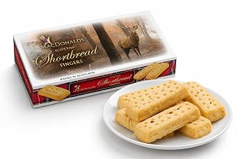 Campbells Macdonalds Scottish Shortbread Fingers Stag Carton 5.3 Oz (150g) - Pure Butter Scottish Shortbread Cookies from Scotland, British Tea Biscuits & Snacks, All-Butter Fingers, Cookie Gift Box