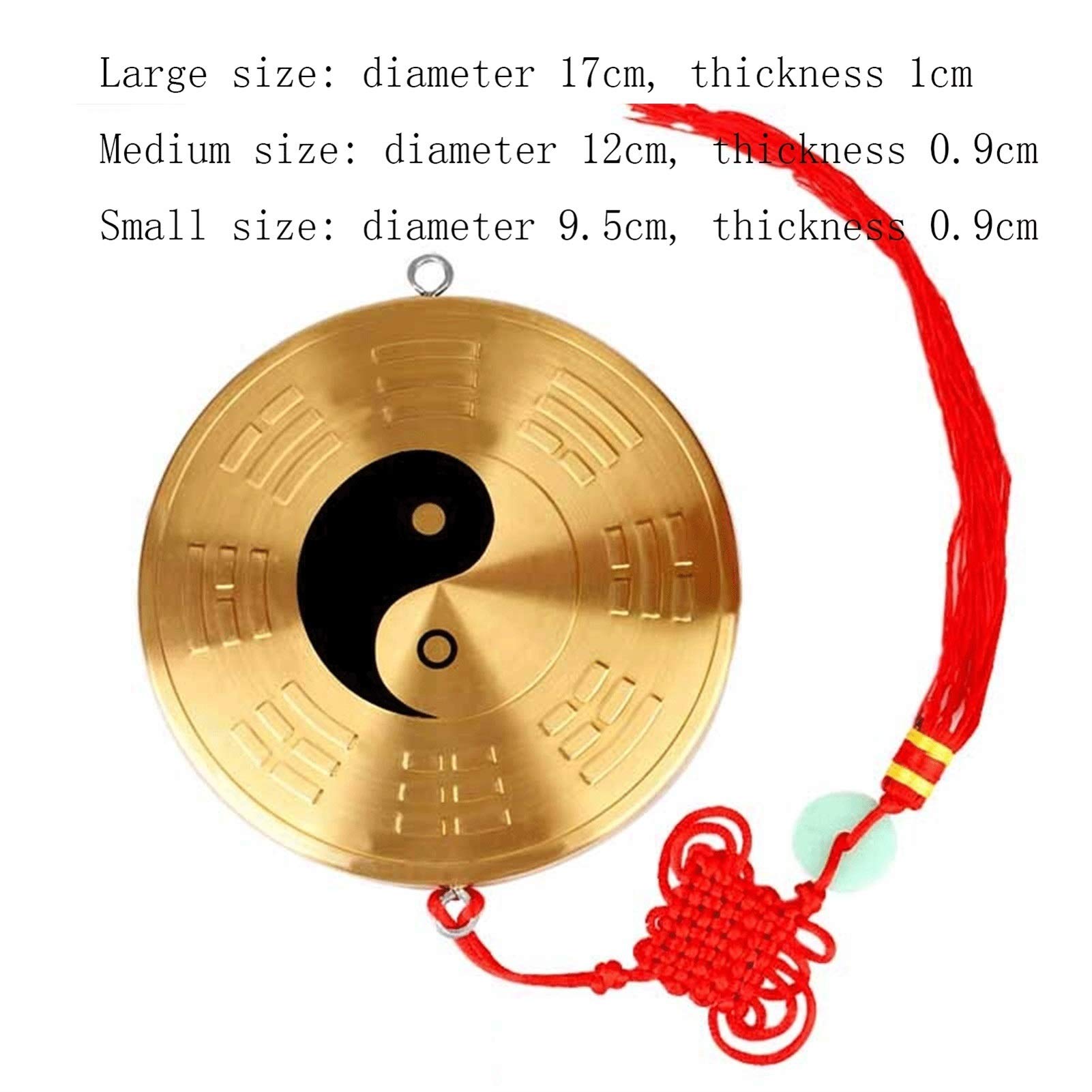 Specchio Ba Gua Jiugong Feng Shui de Cobre Tai Chi Espejo Cotilla Colgante Yin Y Yang Espejo Convexo Cóncavo Adornos para El Hogar Artesanías Specchio Cinese Feng Shui Bagua (Size : Medium)