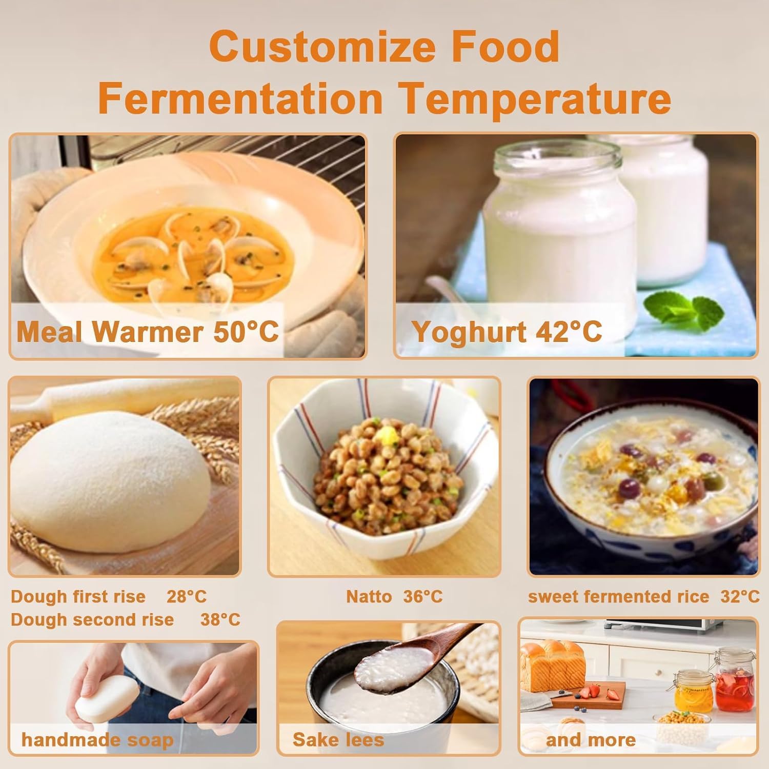 Caja de Fermentación Eléctrica 40L para Pan, Máquina Proofer con Control de Humedad y Temperatura para Masa de Pizza y Yogur, Fermentadora de Pan para Hornear en Casa de Manera