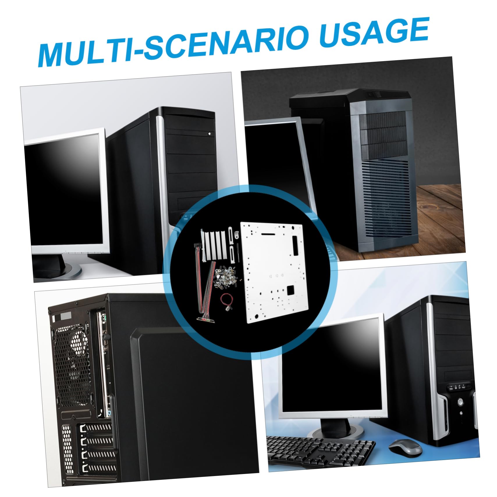 Holibanna 1set Case Pc Per Test e Assemblaggio Per Schede Ottimizzato Per Raffreddamento e Accessibilità