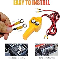 Vista 4 de Controlador de cabrestante, reemplazo de conjunto de control remoto de cabrestante de botón pulsador para tirar de 1500lbs a 5000lbs, controlador