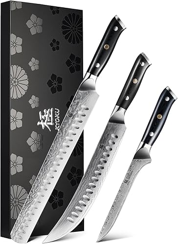 Miniatura 9 de KYOKU Shogun Gin Series - Juego de 2 cuchillos de cocina de estilo japonés, cuchillo de chef de 7 pulgadas con hoja de iones plateados, caja de