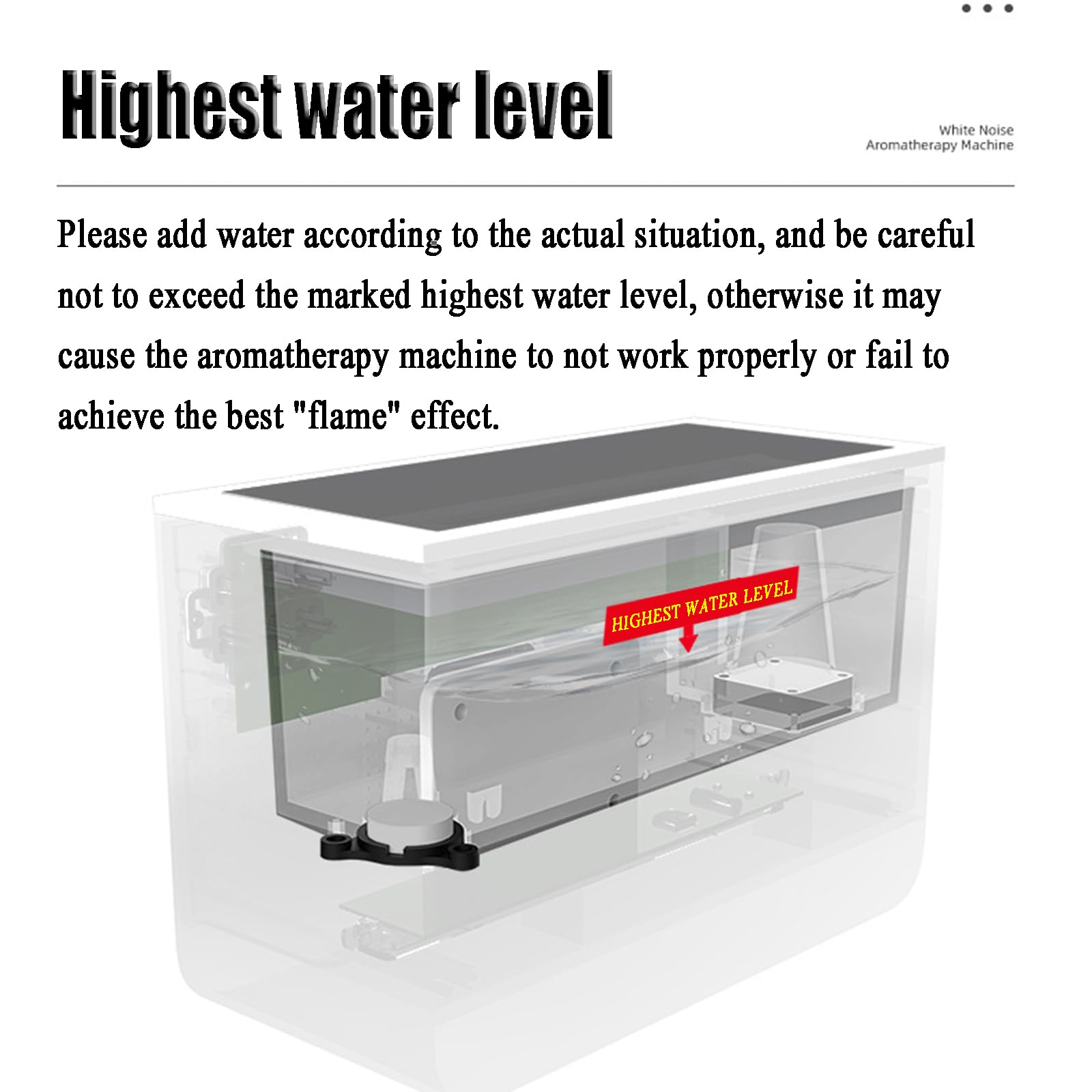 Biały nawilżacz powietrza, dyfuzor olejków eterycznych 200 ml, nawilżacz płomienia z timerem, RGB 7 kolorów płomienia, 8 grup naturalnych dźwięków, głośnik, do relaksu, aromaterapii