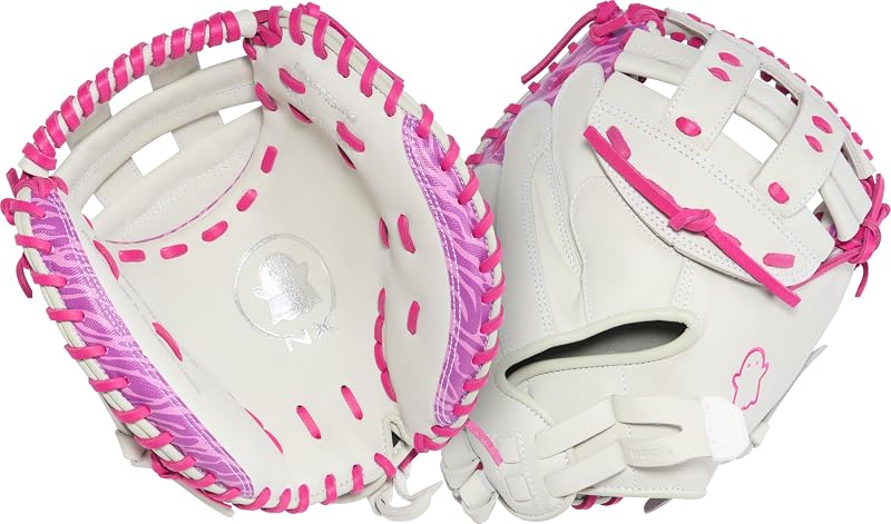 Guante de receptor de lanzamiento rápido Easton Ghost NX | 34" | RHT | Blanco/Baya