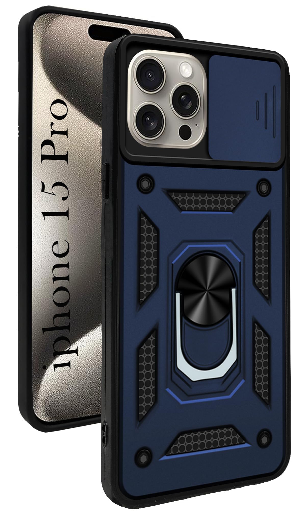 Jkobi Back Cover Case for iPhone 15 Pro (Hybrid Armor Polycarbonate | Metal Blue) (B0CN75172M) Amazon Price History, Amazon Price Tracker