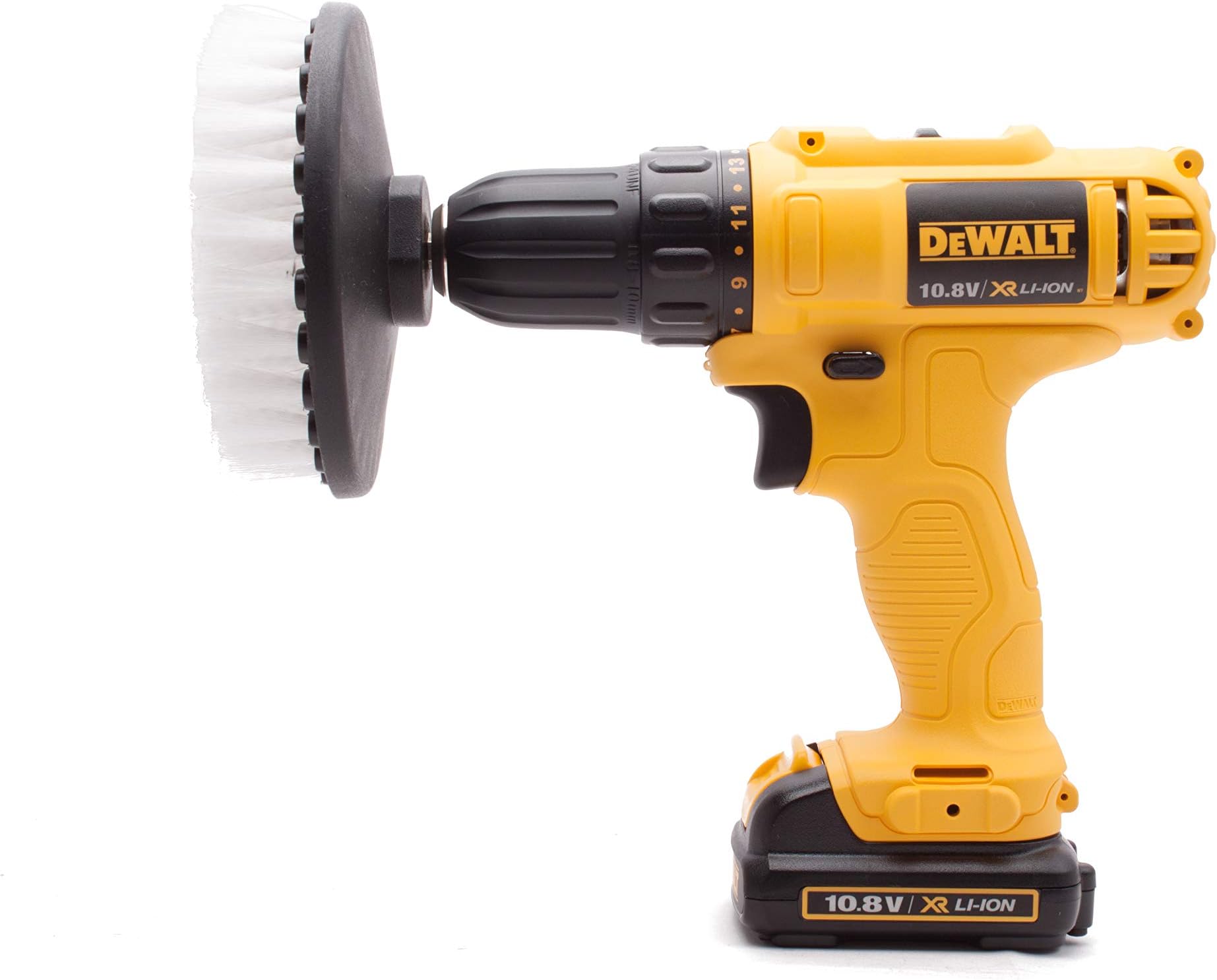 Rotary Cleaning Drill Brush Tile Grout Valeting Detailing Upholstery Car Carpet Round - SOFT Bristles