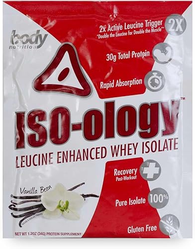 Body Nutrition ISO-Ology, proteína aislada de suero en polvo mejorada con leucina, suplemento de recuperación después del entrenamiento, suero