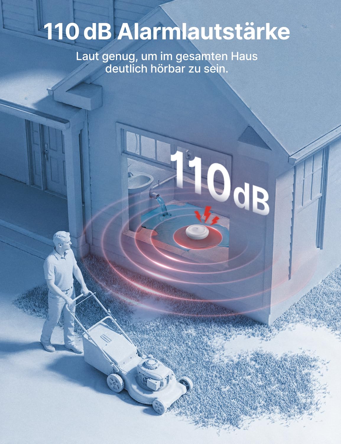 X-Sense 3er Set WLAN-Wassermelder mit Frostwarnung, Tieftemperatur-Melder, Smarter Sensor mit App-Benachrichtigungen, für Küche, Bad und Keller, kompatibel mit der X-SENSE Home Security App, SWS0B