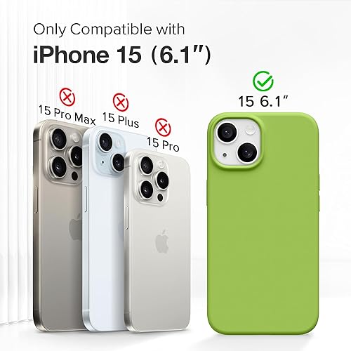 Miniatura 2 de GONEZ Funda de silicona líquida con 2 protectores de pantalla + 2 protectores de lente de cámara, forro de microfibra suave antiarañazos, a prueba