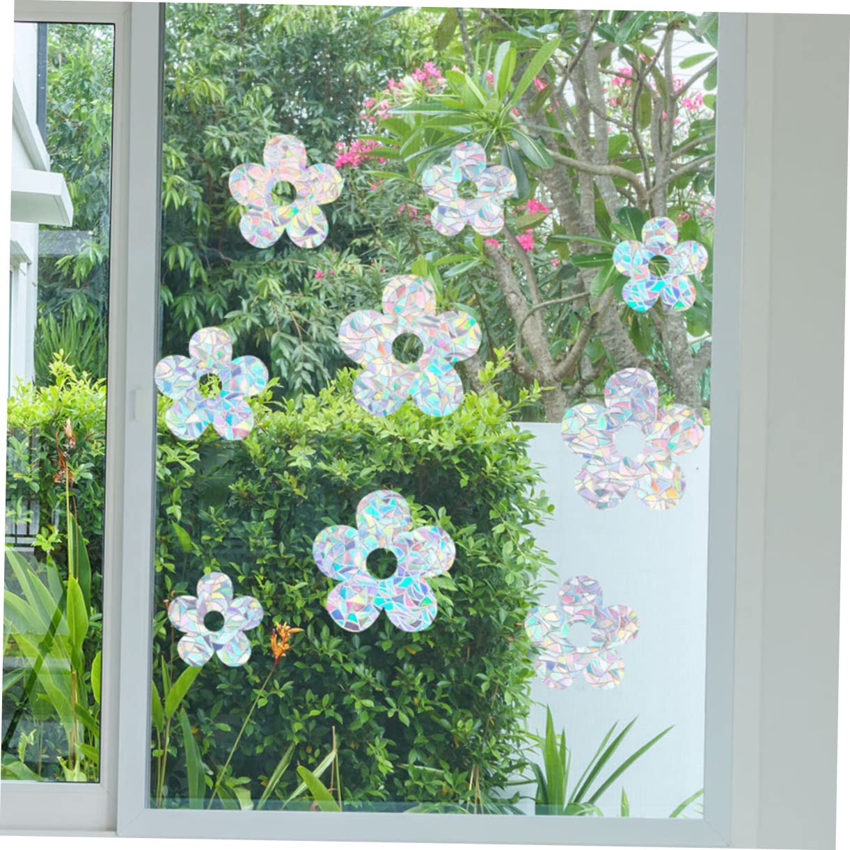 BESTOYARD 27piezas Calcomanías Decorativas De Ventana Adhesivos Estáticos De Flores y Pájaros Para Interiores Sin Residuos Fácil Aplicación Para Vidrios y Puertas De Patio
