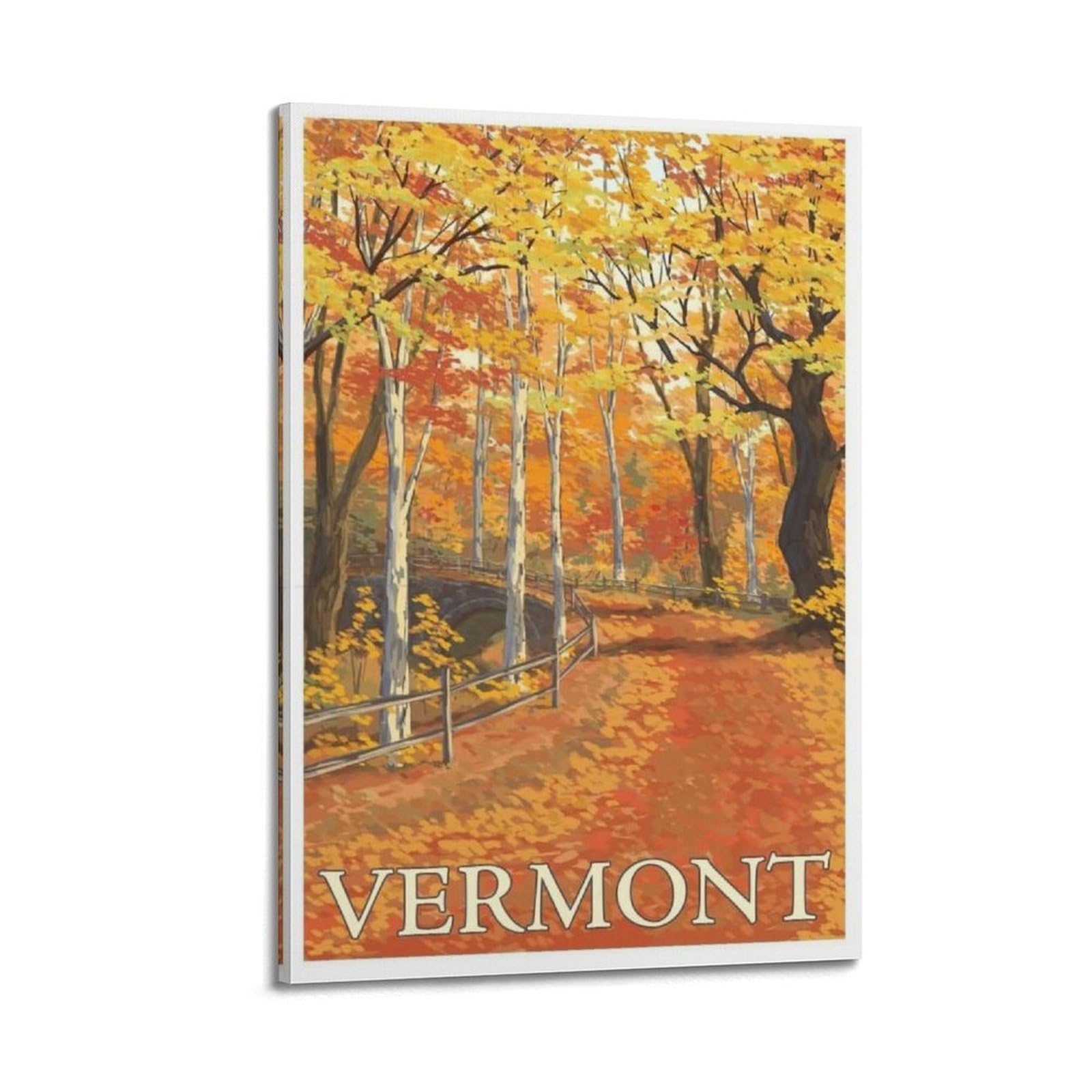 Art mural sur toile Vermont Autumn Forest pour une ambiance poétique - 6