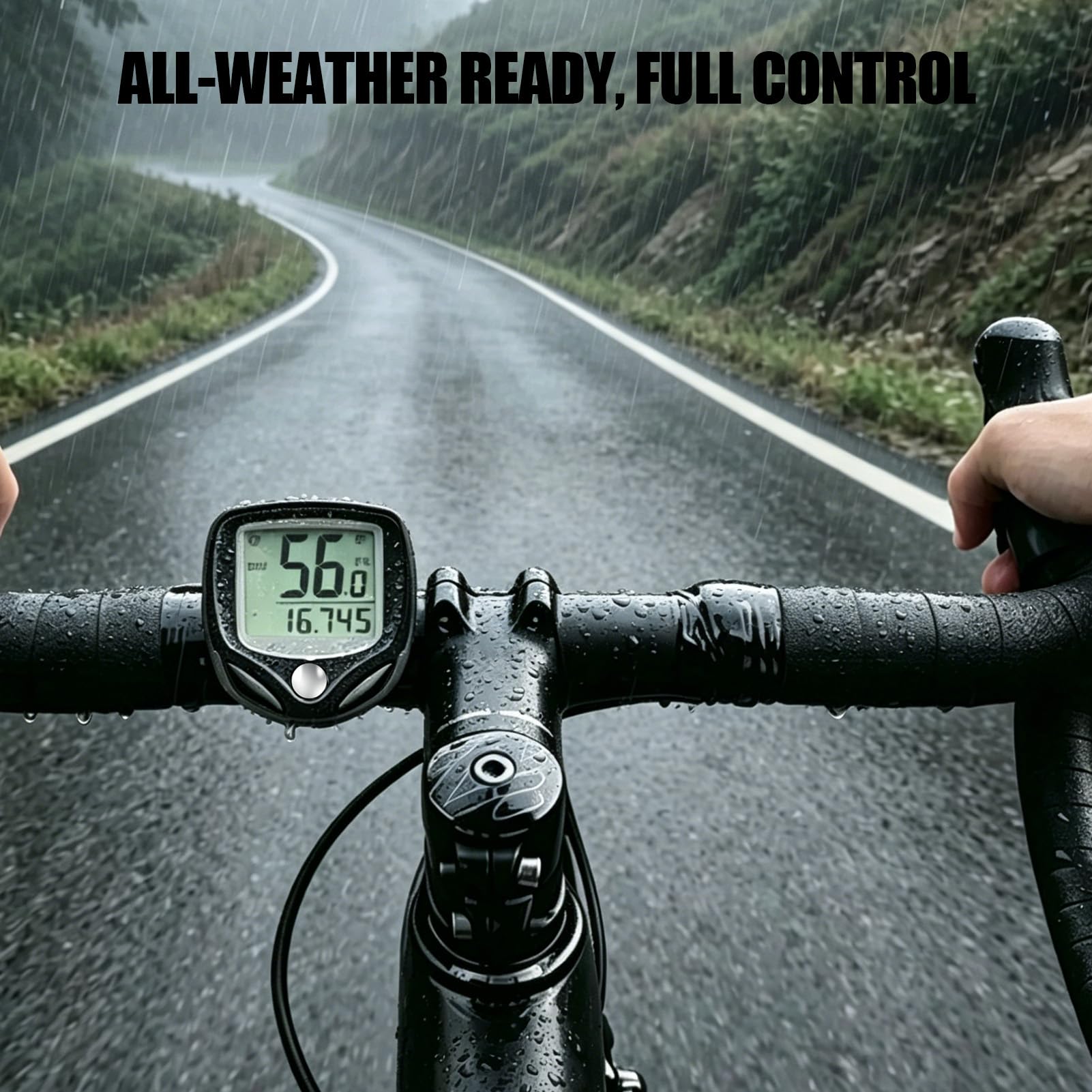 Cuentakilómetros Bicicleta Inalámbrico con 19 Funciones,Velocímetro Bicicleta IP54 Resistente al Agua,Pantalla LCD con Inicio Parada Automática,Cuenta Km Bicicleta para Uso Diario