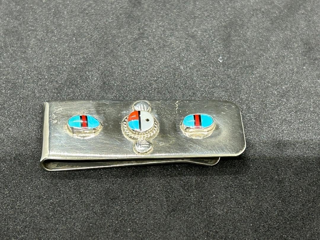 インディアンジュエリー ターコイズマネークリップ ニューメキシコ購入品