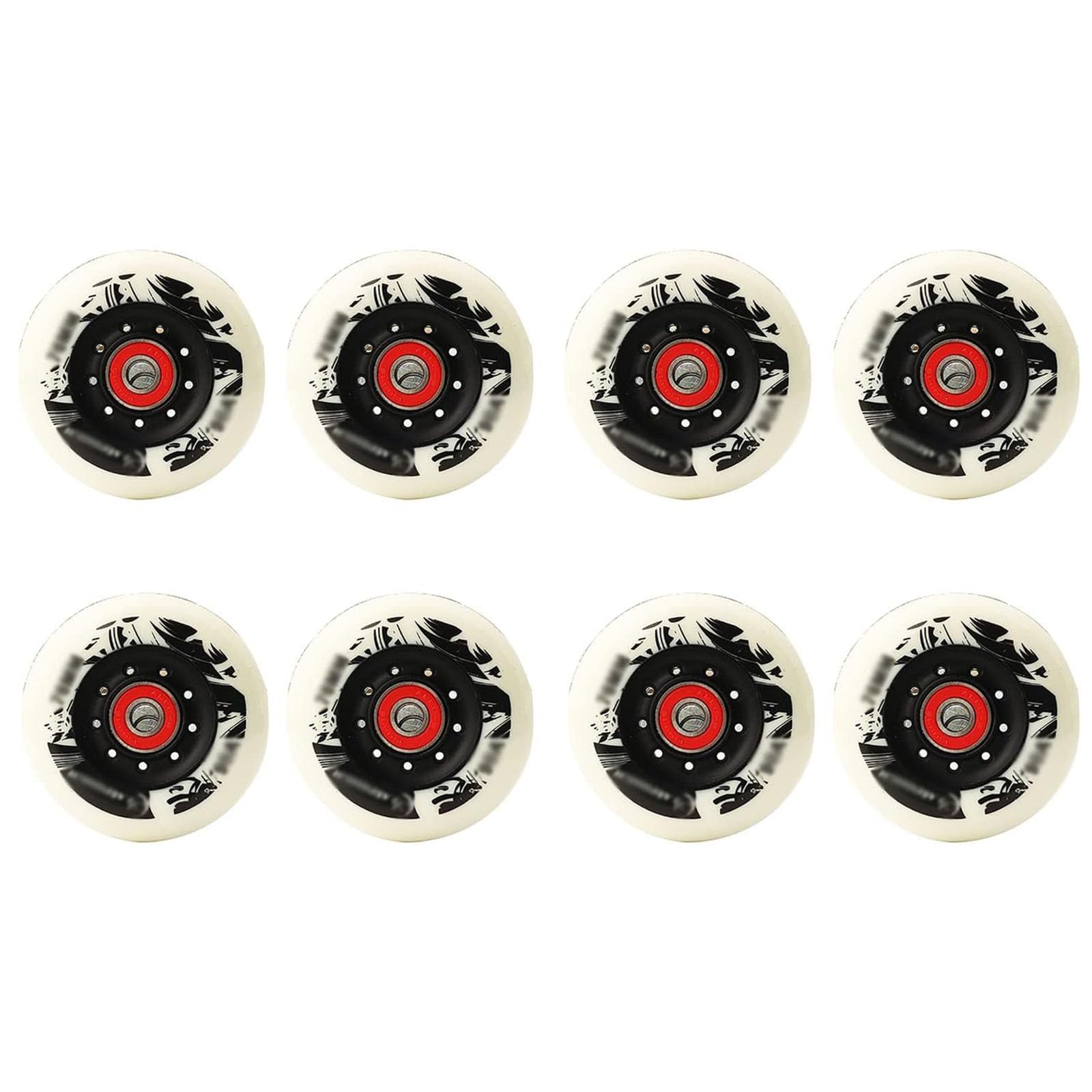 Inline Skate Wheels, 60-80mm PU Replacement Wheels with Bearings, 90A Durometer (4, B, 60MM)