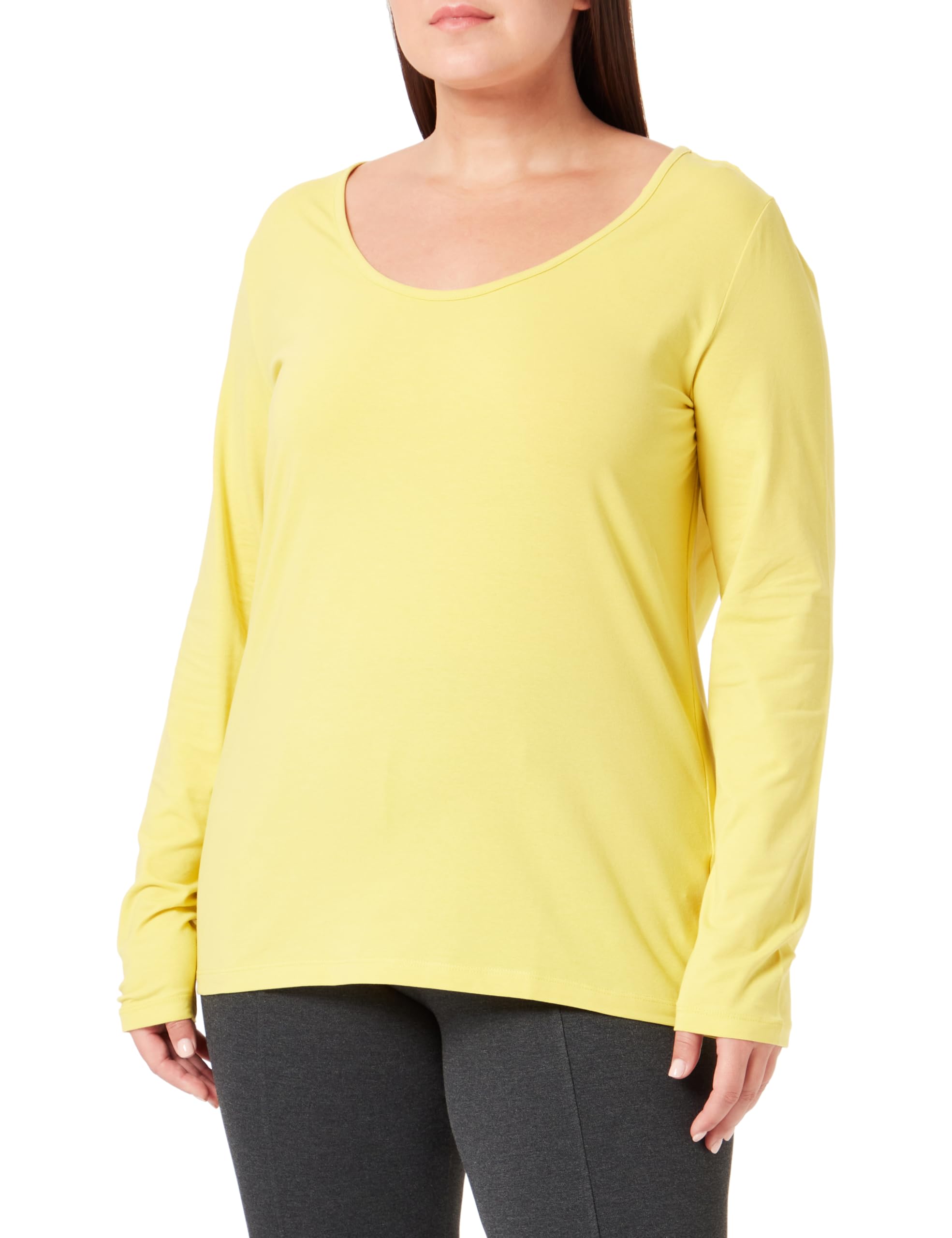 s.Oliver Women's 2138264 Long-Sleeved T-Shirt, Yellow, 10