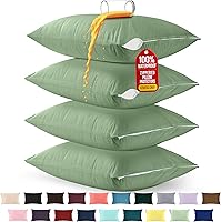 Vista 41 de Utopia Bedding Protector de almohada impermeable, con cremallera, paquete de 2, beige, estándar, funda de almohada a prueba de chinches, de 20 x 26