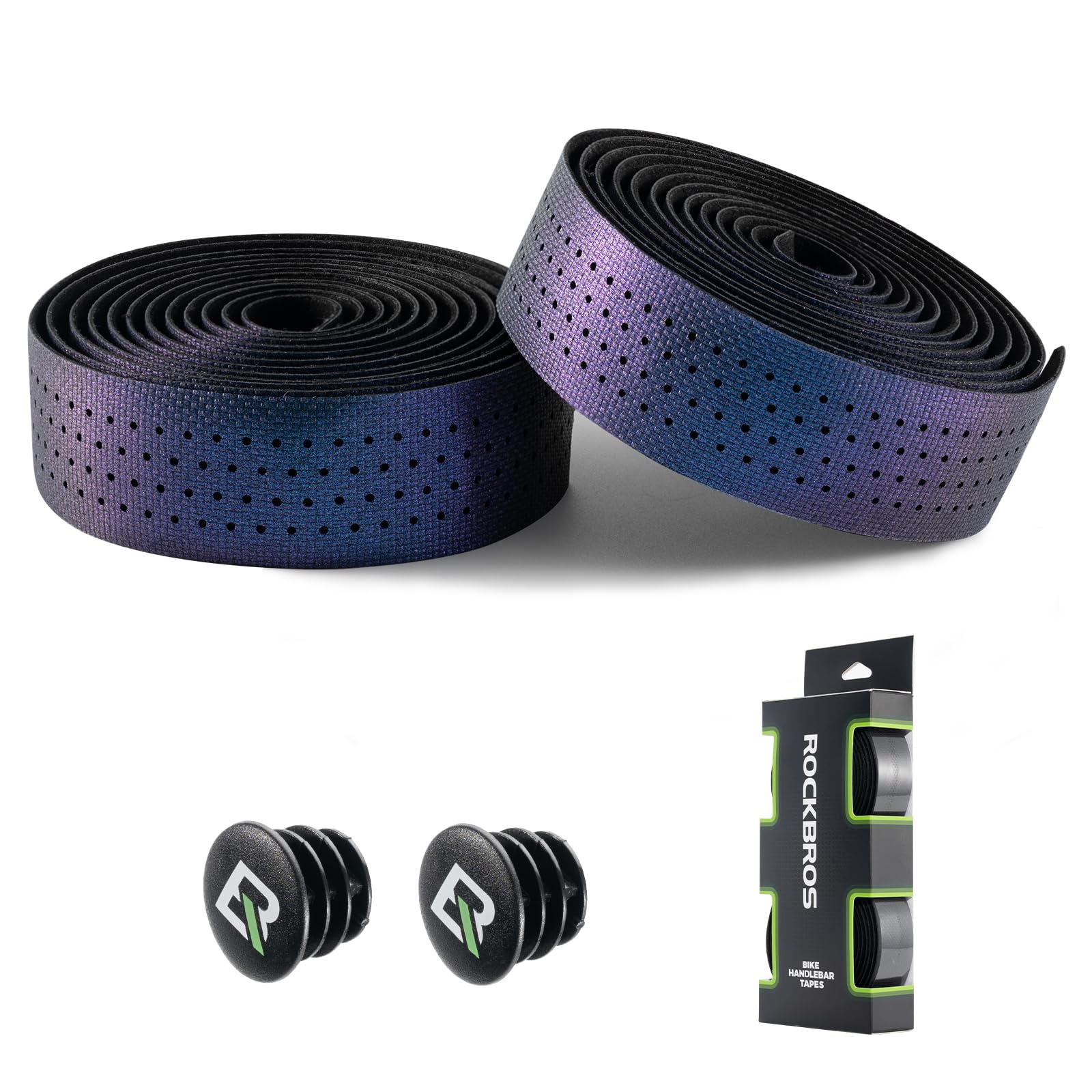ROCKBROS Handlebar Tape for Road Bikes,2 Rolls of Road Bike Handlebar Tape,Extra Long 220cm and Thick 3mm,Self-Adhesive Grip Tape for MTB,Gravel,Road Bikes,and Urban Cycling,Road Bike Accessories
