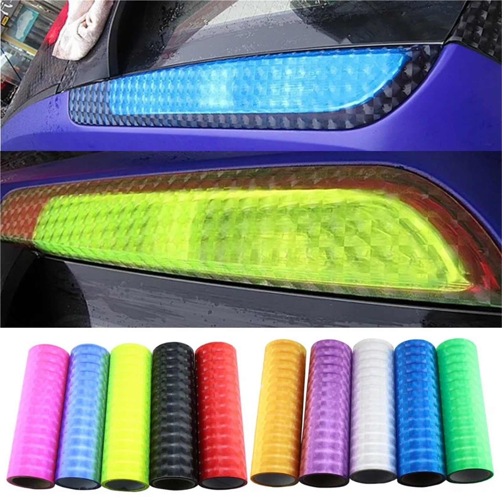 Marca De Seguridad Adhesiva Cinta Reflectante for Coche 3 Piezas Para Coches